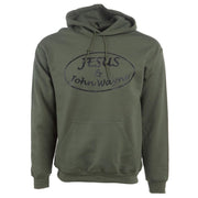 Jesus/John Wayne Green Hoodie