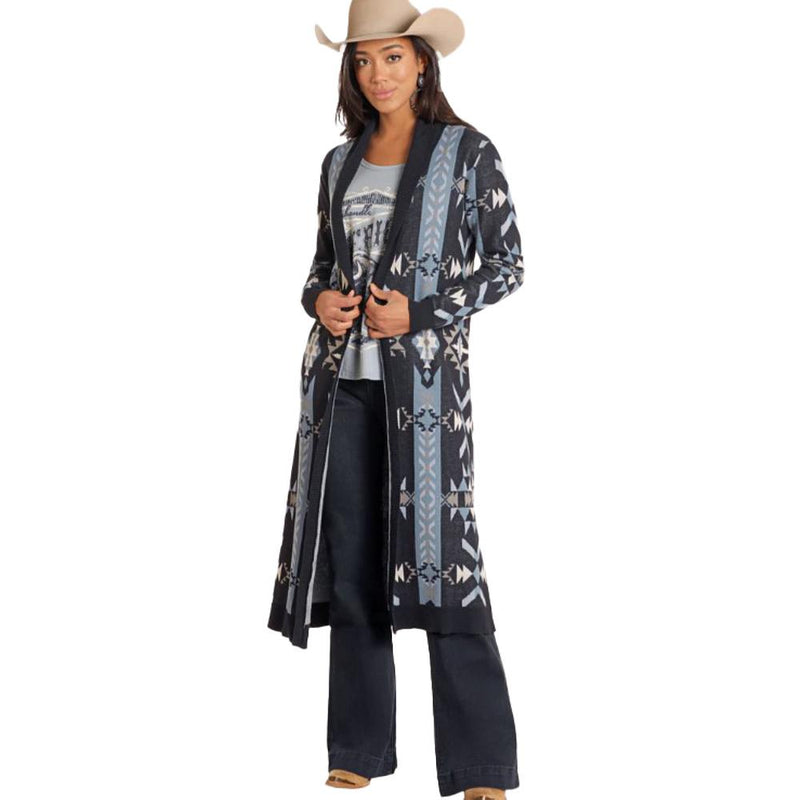 Womens Navy South West Duster