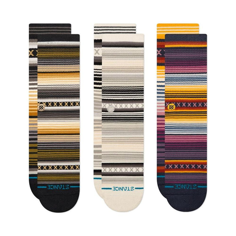 Unisex Curren 3 Pack Forest Crew Socks