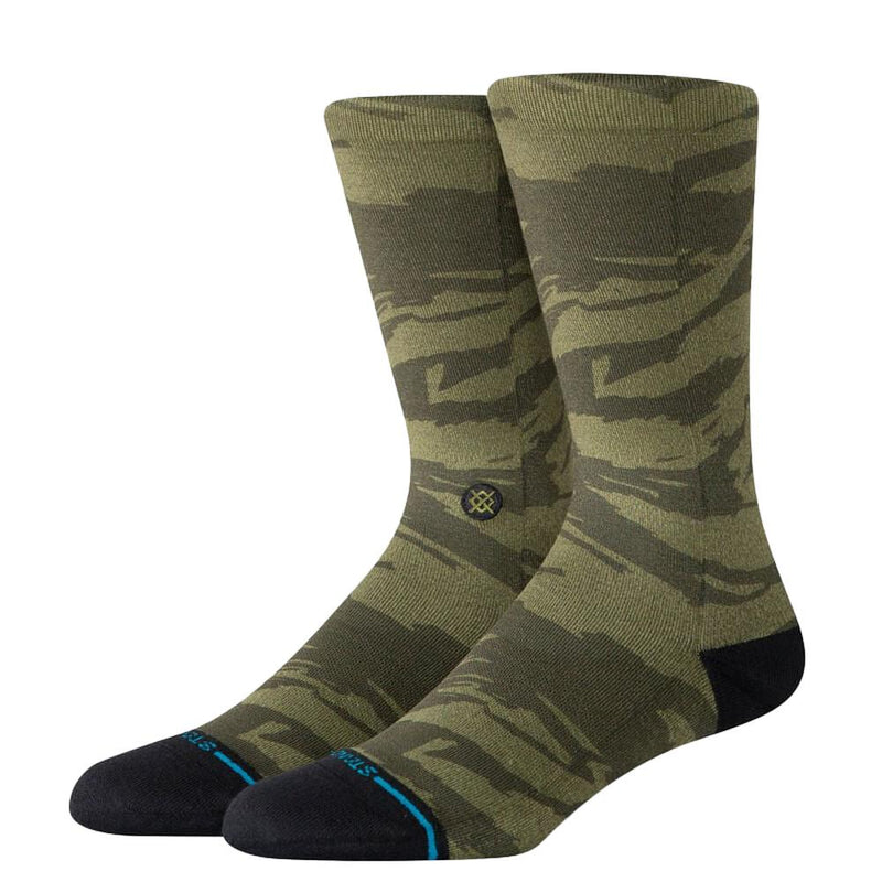 Unisex Camoblend Dark Green Crew Socks