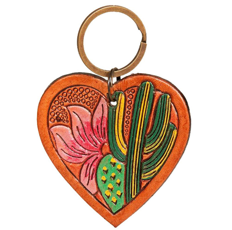 Heart Cactus Key Chain