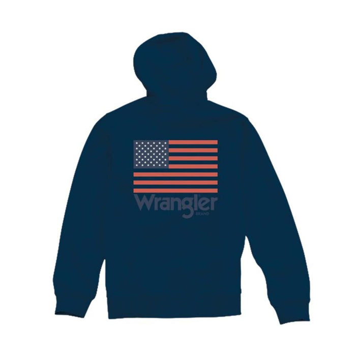 BlackTeak Men's American Flag Hoodie - Waffle Raglan Split Color Pullover Sweatshirt
