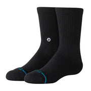 Kids Icon St Black Crew Socks