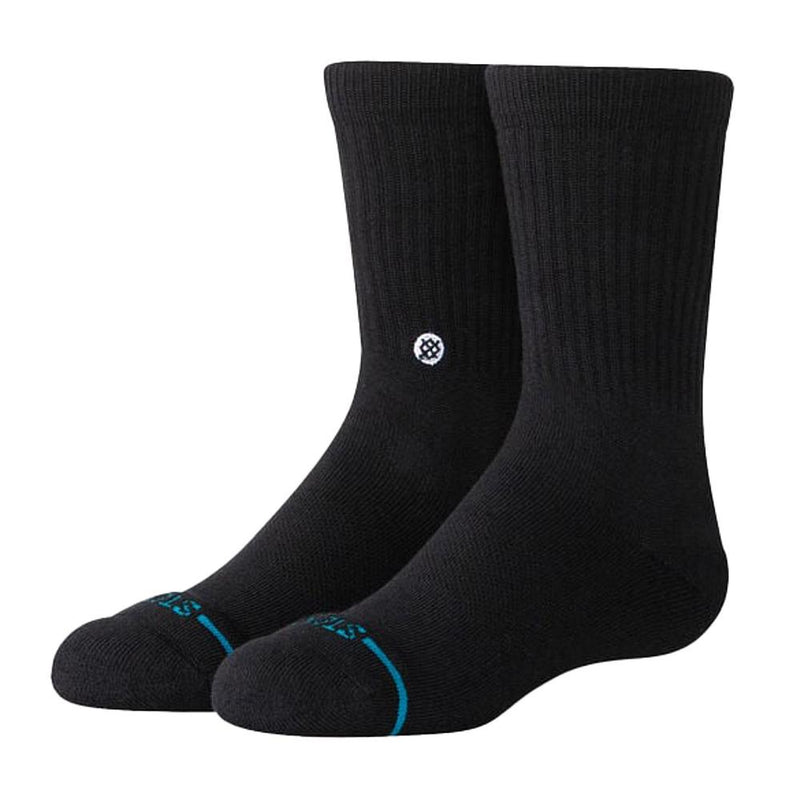Kids Icon St Black Crew Socks