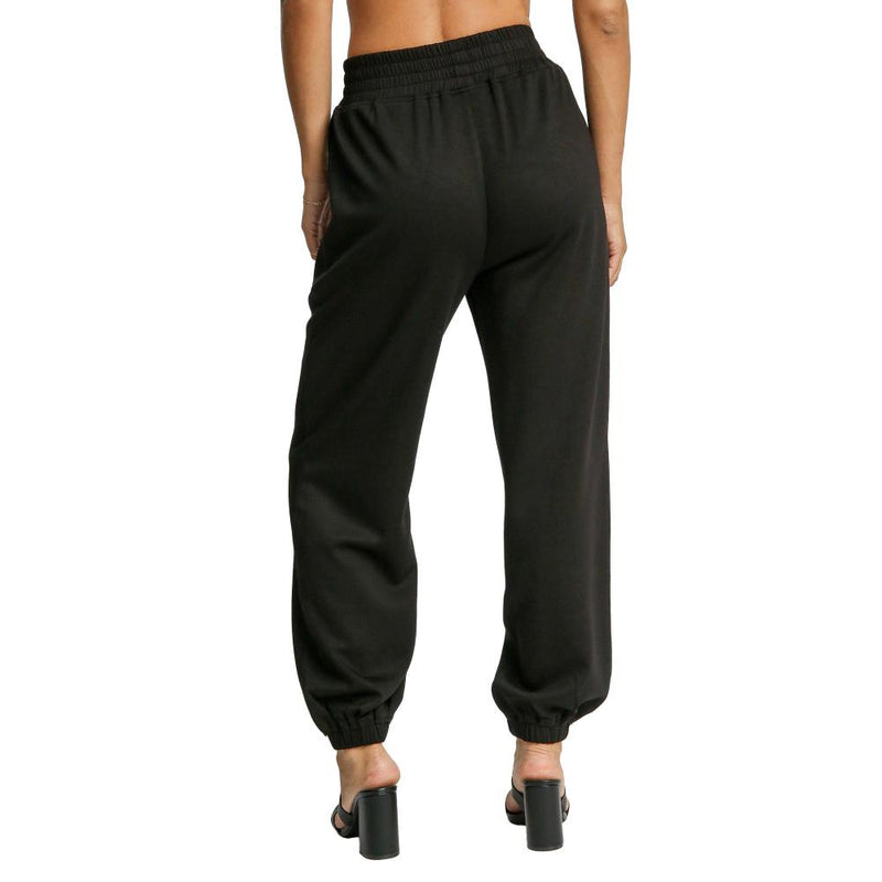 Womens Black No Lining Neo Knit Pants