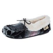 Women`s BR Black and Grey Hallie Moccasin