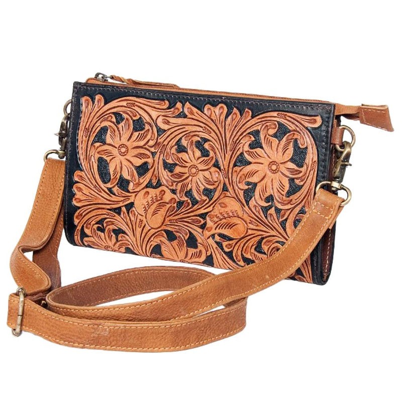 American Darling Tooled Crossbody with Fringe