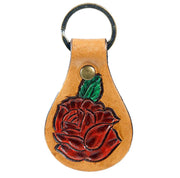 Rose Leather Key Chain