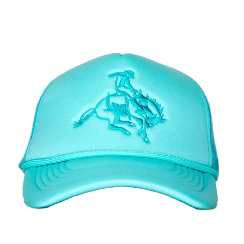 Co Turquoise Embroidered Bucking Horse Cap