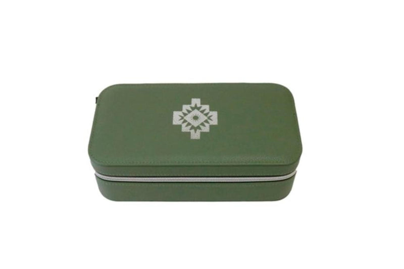Olive Rectangle Jewelry Case