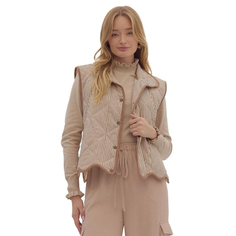 Womens Brown Vest