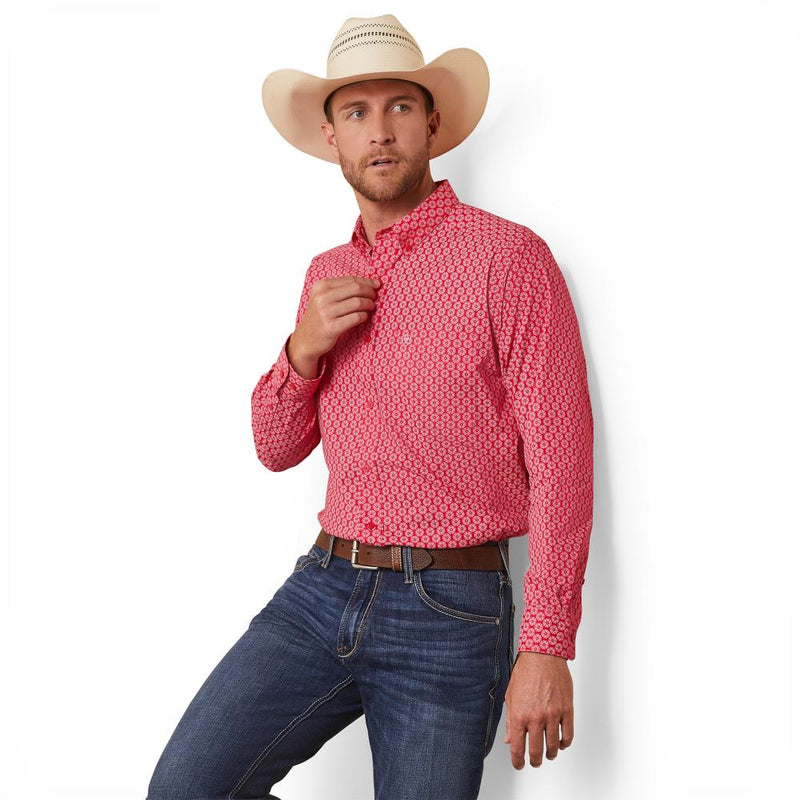 Mens Neiko Rose Red Shirt