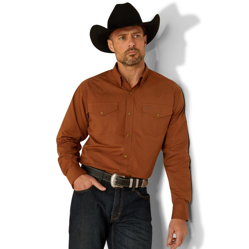 Mens Dashund Pursuit Long Sleeve Snap Shirt