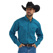 George Strait Teal Print Shirt