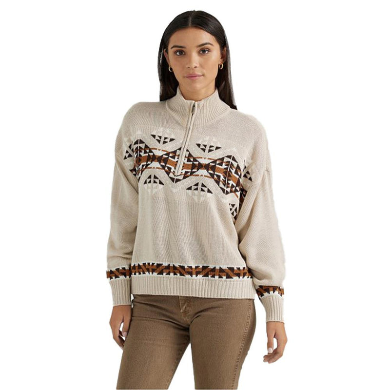 Womens Grey Aztec Sweater