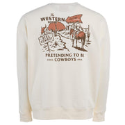Mens Western Show White Sweatshirt