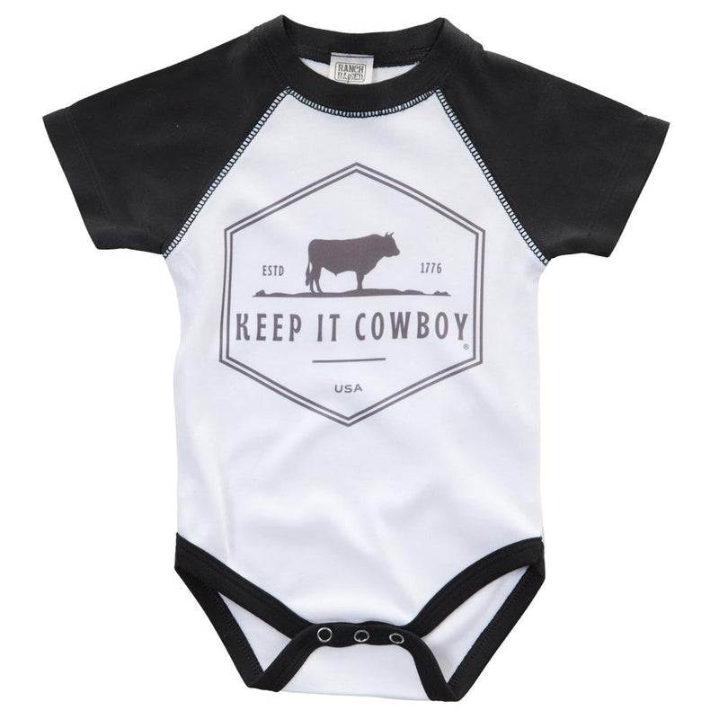 Infant Boys Keep It Cowboy White Onesie