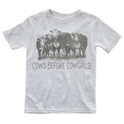 Boys Grey Cows Before Cowgirls Tee