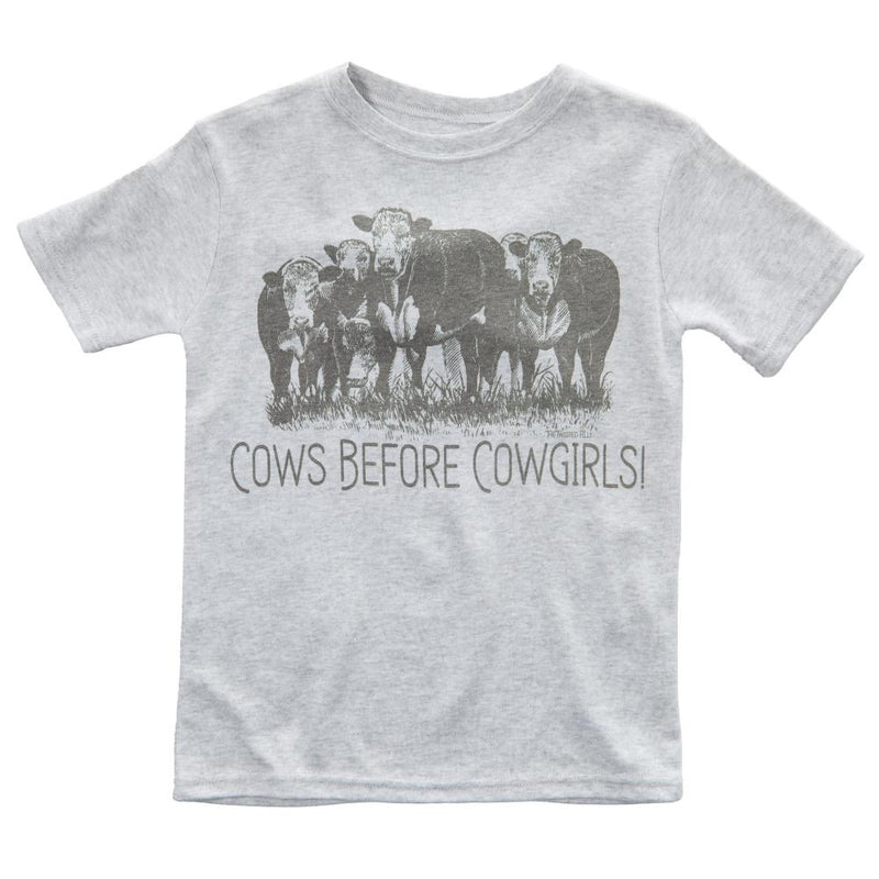 Boys Grey Cows Before Cowgirls Tee