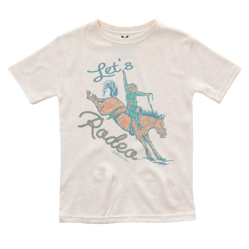 Boys Let's Rodeo Oatmeal Tee