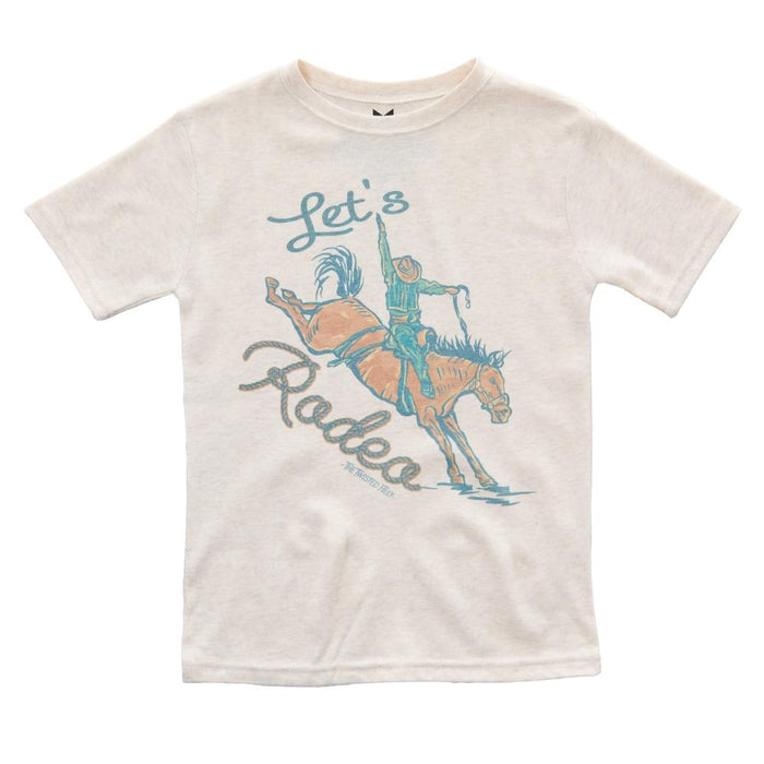 Boys Let's Rodeo Oatmeal Tee