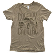 Boys Cowboy Cadillac Olive Tee