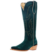 Women`s Emerald Suede Vamp 15In Emerald Suede Top Boot