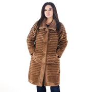 Womens Brown Soho Faux Fur Fashion Coat