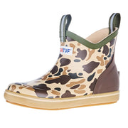 Kids Duck Camo and Beige Ankle Deck Boot