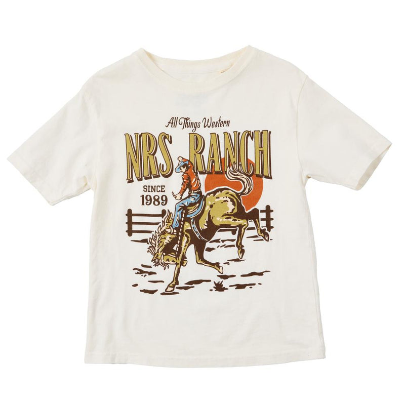 NRS Ranch Youth Bucking Horse Ivory Tee