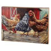 Three Chickens Box Sign