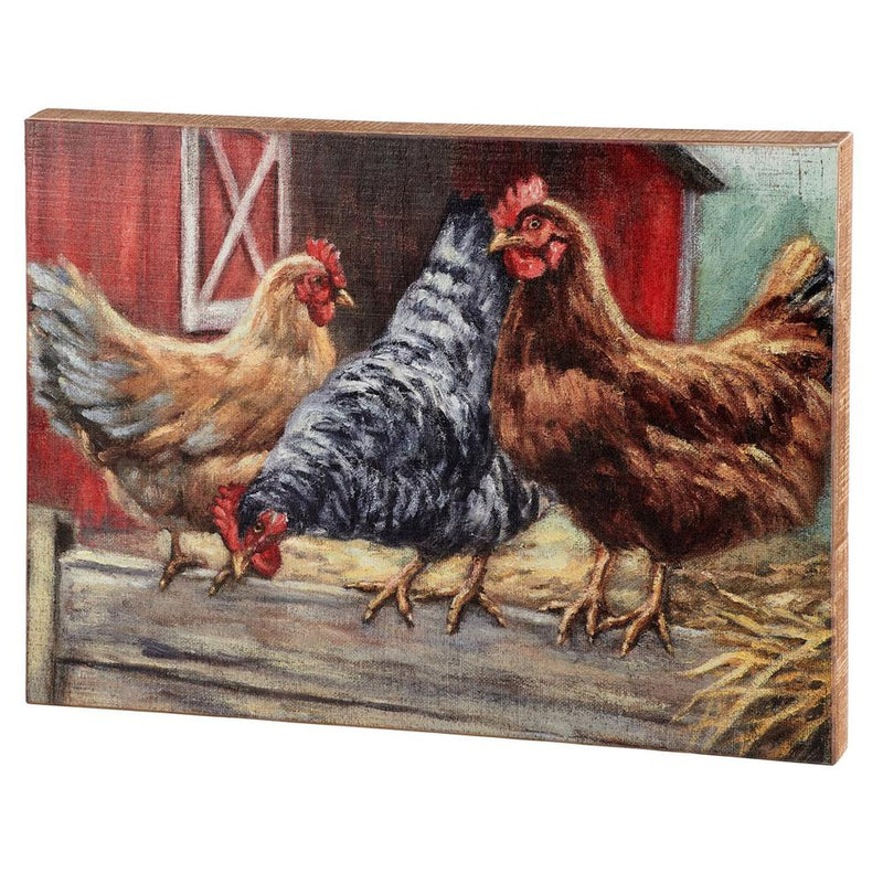 Three Chickens Box Sign