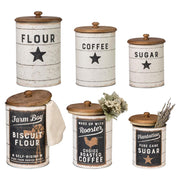 Farmhouse Double Sided Canister Set