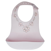 Purple Bib With Pink Cluster Necklace