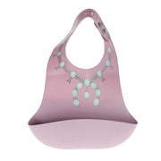 Purple Bib With Green Squash Print