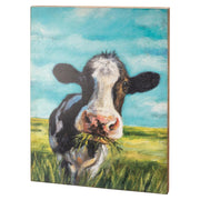 Cow With A Mouthful Box Sign