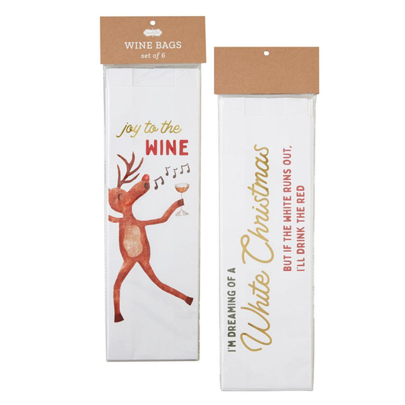 Christmas Joy Paper Wine Bag