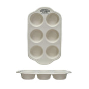 Stoneware Muffin Pan With Hobnail Edge