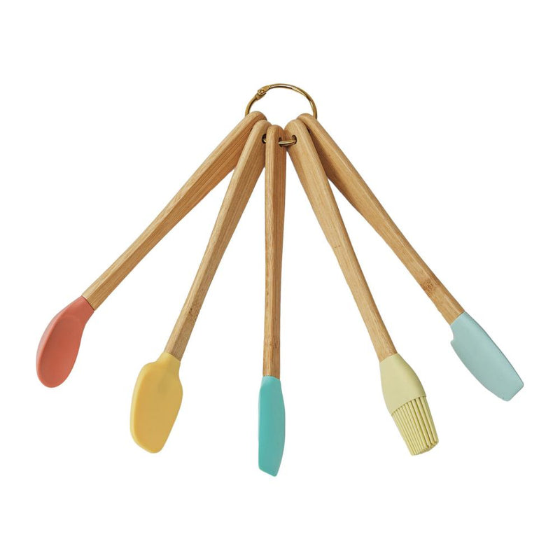 Silicone Beech Wood Mini Kitchen Utensils