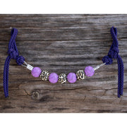Purple Crackle Leopard Silicone Beaded Curb Strap
