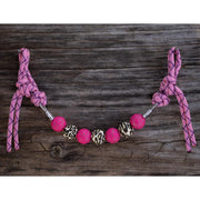 Hot Pink Crackle Leopard Silicone Beaded Curb Strap