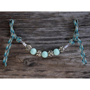 Mint Leopard Silicone Beaded Curb Strap