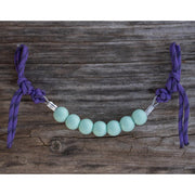 Solid Mint Purple Diamond Silicone Beaded Curb Strap