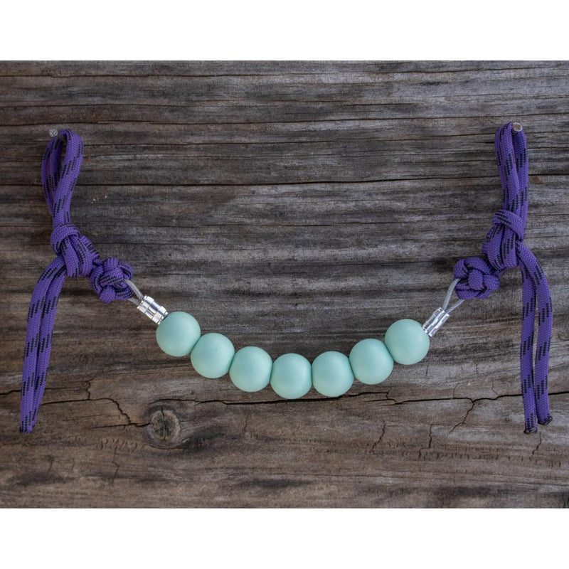 Solid Mint Purple Diamond Silicone Beaded Curb Strap