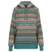Women's Turquoise Serape Distressed Hoodie