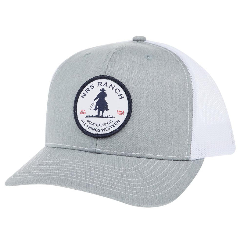 Ranch Grey/White Roper Cap