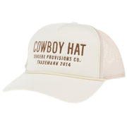 Mens Cream Cowboy Hat Cap