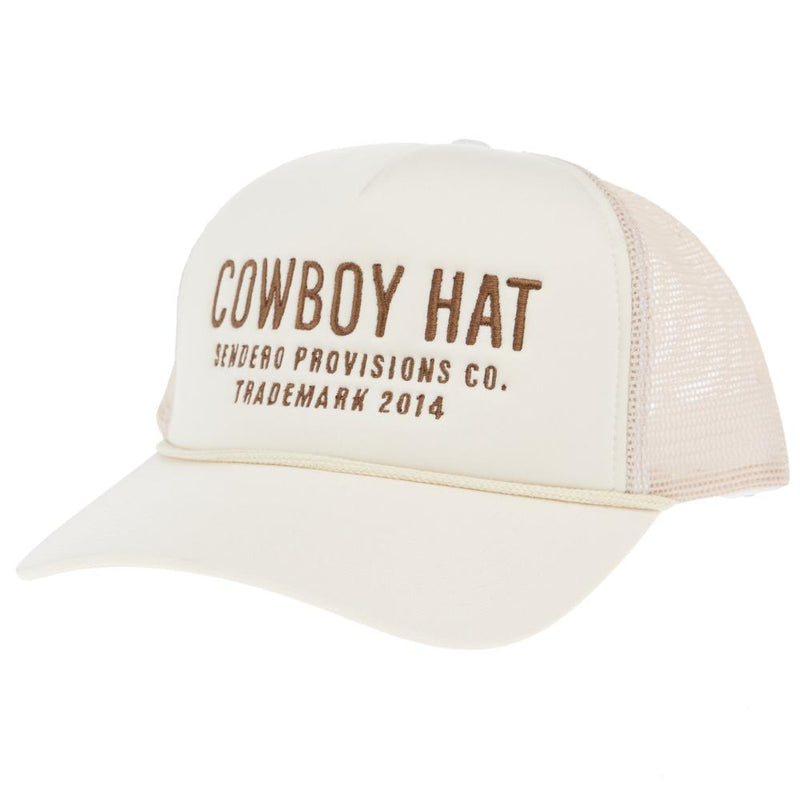 Mens Cream Cowboy Hat Cap