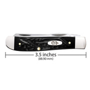 Case Jigged Rough Black Synthetic - Mini Trapper