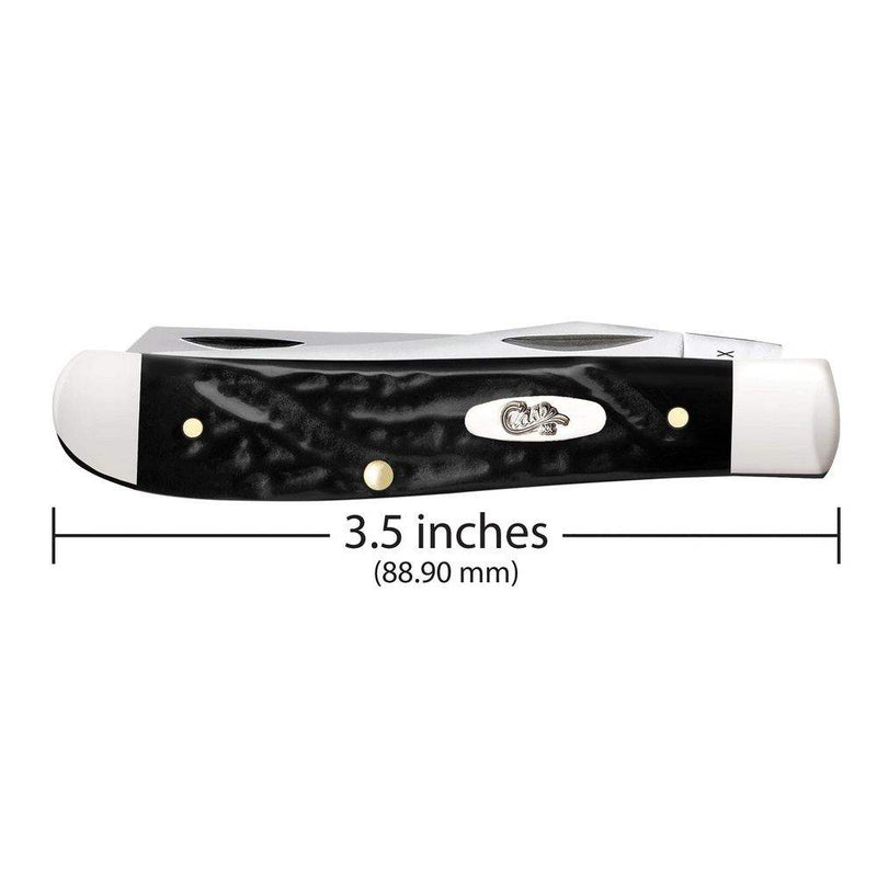 Case Jigged Rough Black Synthetic - Mini Trapper